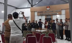 Ops Mantap Praja Polres Ciamis Bersiagadi Kantor KPU Kabupaten Ciamis Pasca Pencoblosan