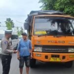 Masih Bandel Melintas Sat Lantas Polres Ciamis Tindak Tegas Kendaraan Sumbu 3
