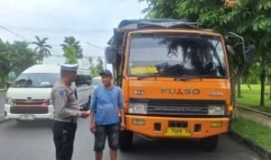 Masih Bandel Melintas Sat Lantas Polres Ciamis Tindak Tegas Kendaraan Sumbu 3