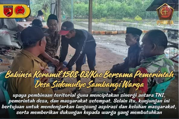 BABINSA KORAMIL 1508-03/KAO BERSAMA PEMERINTAH DESA SIDOMULYO SEMBANGI WARGA