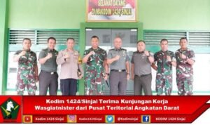 Kodim 1424/Sinjai Terima Kunjungan Kerja Wasgiatnister dari Pusat Teritorial Angkatan Darat