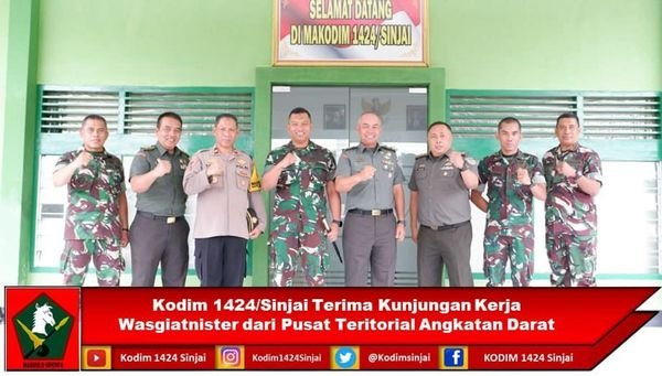 Kodim 1424/Sinjai Terima Kunjungan Kerja Wasgiatnister dari Pusat Teritorial Angkatan Darat