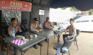 Polres Ciamis Bersiaga Amankan Kantor KPU Ciamis Pasca Repakpitulasi Tingkat Kabupaten