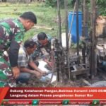 Dukung Ketahanan Pangan Babinsa Koramil 1405-05/Mlts Terjun Langsung dalam Proses pengeboran Sumur Bor