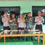 Sinergitas TNI-Polri Jaga Harkamtibmas Kapolsek Cipaku Kunjungi Makoramil Cipaku