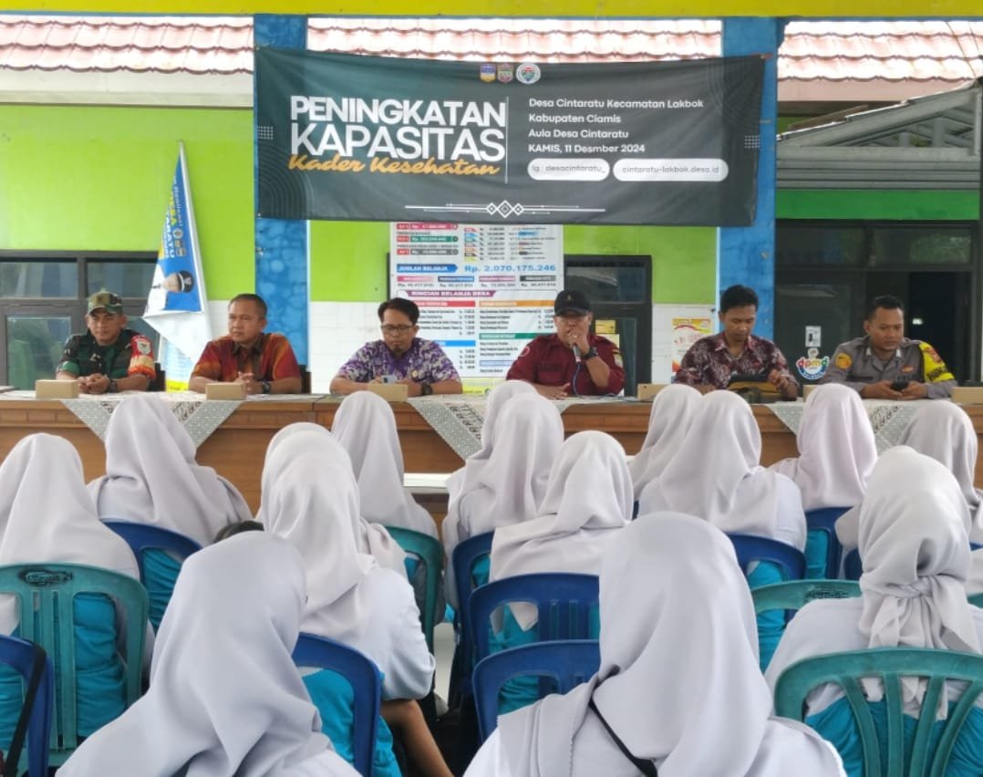 POLRI DUKUNG PENINGKATAN KAPASITAS KADER KESEHATAN DI DESA CINTARATU
