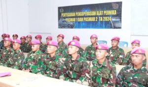 Prajurit Batalyon Komlek 2 Marinir Mengikuti Penutupan Latihan Penyegaran Pengoperasian Alat Pernika TA 2024