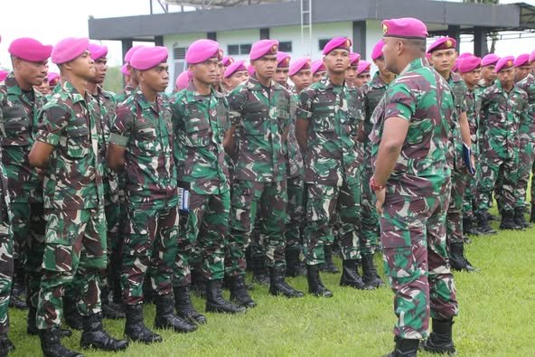 PASOPS BRIGIF 3 MARINIR LAKSANAKAN APEL KHUSUS SELURUH PRAJURIT BRIGADE INFANTERI 3 MARINIR