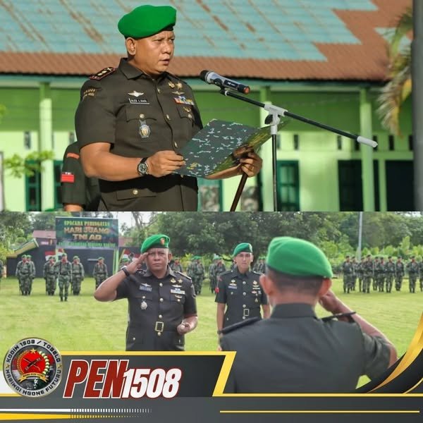 DANDIM 1508/TABELO PIMOIN UPACARA PERINGATAN HARI JUANG TNI AD TA 2024
