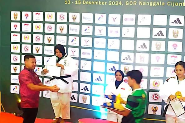 Atlet Judo Kodam XIV/Hsn Sertu (K) Fitrah Nur Rachman Raih Juara 2 di Kejurnas Judo KASAD Cup XV 2024