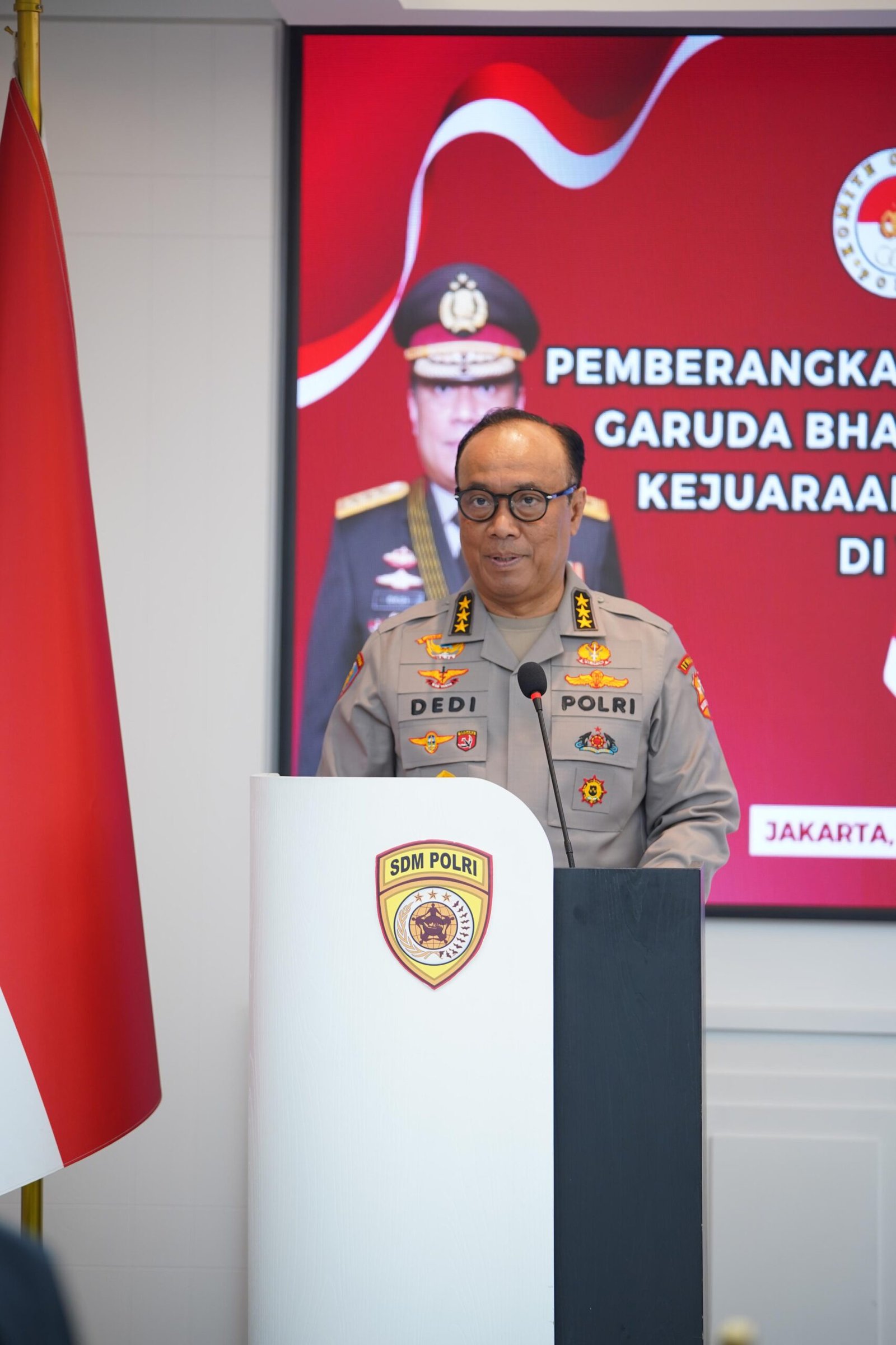 Lepas Tim Taekwondo Garbha Presisi Ke Vietnam Irwasum Polri: Jaga Nama Baik Institusi dan Negara Junjung Sportivitas