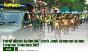 PATROLI WILAYAH KODIM 0817 GRESIK JAMIN KEAMANAN SELAMA PERAYAAN TAHUN BARU 2025