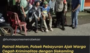 Patroli Malam: Polsek Pebayuran Ajak Warga Cegah Kriminalitas dengan Siskamling