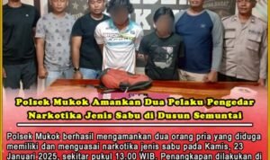 Polsek Mukok Amankan Dua Pelaku Pengedar Narkotika di Dusun Semuntai