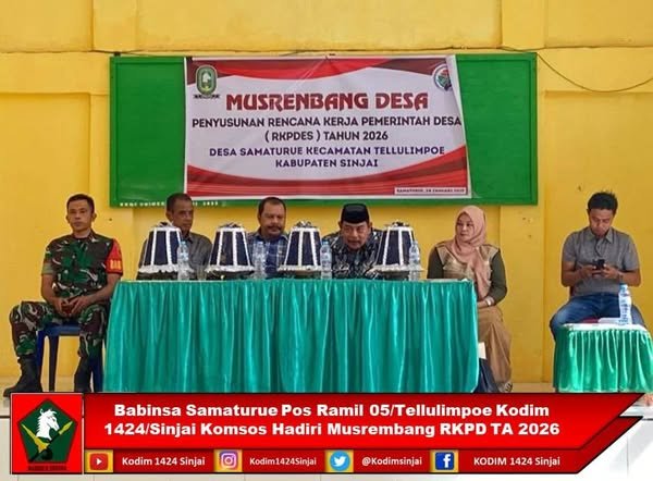 Babinsa Samaturue Hadiri Musrenbang RKPD Tahun 2026: Sinergi Demi Kesejahteraan Masyarakat