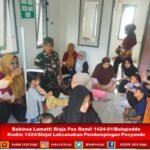 Babinsa Lamatti Riaja Dukung Program Posyandu di Dusun Aruhu, Sinjai