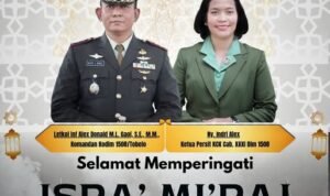 Keluarga Besar Kodim 1508/Tobelo Mengucapkan Selamat Memperingati Isra Mi'raj 27 Rajab 1446 H / 2025 M