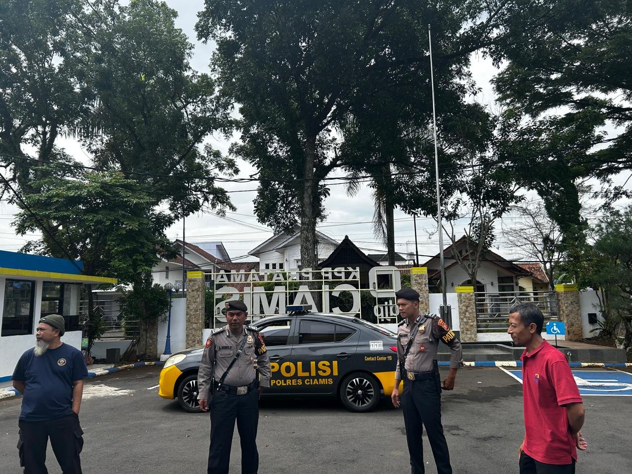 Cipkon di Bahaya Kriminalitas Sat Samapta Polres Ciamis Patroli Kamtibmas ke Kantor Pajak Ciamis