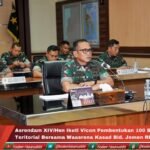Asrendam XIV/Hsn Ikuti Vicon Pembentukan 100 Batalyon Teritorial Bersama Waasrena Kasad Bid. Jemen RB