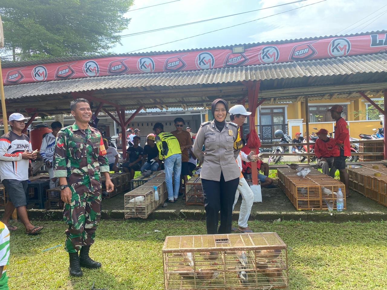 Antisipasi Gangguan Kamtibmas Polsek Ciamis Datangi Area Liga Merpati di Desa Sukajadi