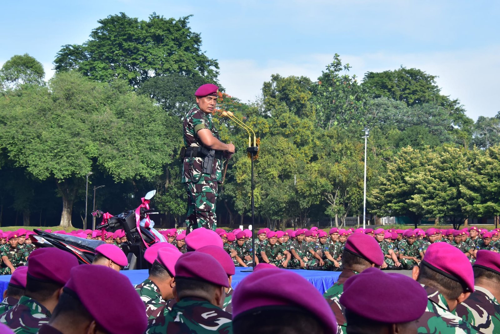 KOMANDAN KORPS MARINIR APEL KHUSUS KEPADA PRAJURIT DAN PNS MARINIR WILAYAH JAKARTA