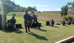 PRAJURIT "AJABRA" BATALYON INFANTERI 7 MARINIR LATIHAN MENEMBAK PERSIAPAN PENUGASAN PAMTAS RI