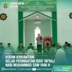 Kodim 0316/Batam Gelar Peringatan Isra' Mi'raj Nabi Muhammad SAW 1446 H
