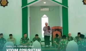 Kodim 0316/Batam Gelar Peringatan Isra' Mi'raj Nabi Muhammad SAW 1446 H