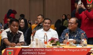 Kazidam XIV/Hsn Hadiri Pelantikan Pengurus DPW ASPRINDO Sulsel