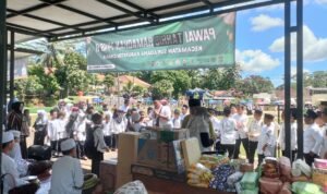 Polsek Sukadana Bersiaga Pengamanan Pawai Taaruf Sambut Bulan Suci Ramadan 1446 H