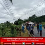 Babinsa Samataring Koramil 04/Sinjai Timur Kodim 1424/Sinjai Gelar Karya Bakti Pembersihan Kiri Kanan Jalan