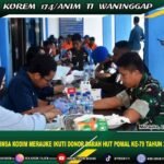 BABINSA KODIM MERAUKE IKUTI DONOR DARAH HUT POMAL KE-79 TAHUN 2025