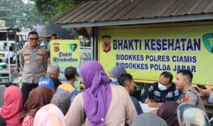 Polres Ciamis Gelar Gerebek Pasar, Berikan Pengobatan Gratis dan Bantuan Sosial kepada Masyarakat