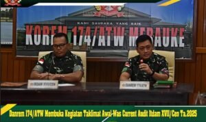 Danrem 174/ATW Membuka Kegiatan Taklimat Awal Was Current Audit Itdam XVII/Cen Ta.2025