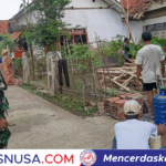 Diduga Lapuk, Polsek Lakbok Polres Ciamis Datangi Rumah Ambruk di Desa Puloerang