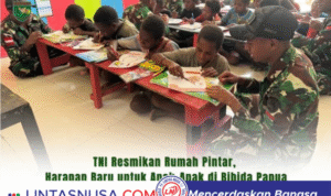 TNI Resmikan Rumah Pintar, Harapan Baru untuk Anak-Anak di Bibida Papua