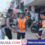 Sat Samapta Polres Ciamis Tingkatkan Kewaspadaan Masyarakat Melalui Himbauan Kamtibmas di Pusat Keramaian