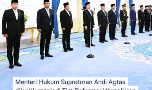 Menteri Hukum Supratman Andi Agtas Resmi Dilantik sebagai Anggota Tim Reformasi Kepolisian